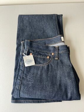 Tellason Stock Jeans Mens W34 NEW Dark Made In USA Denim